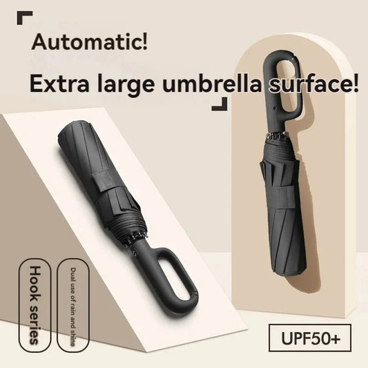 Sturdy Windproof Reflective Safety Ring Buckle Umbrella